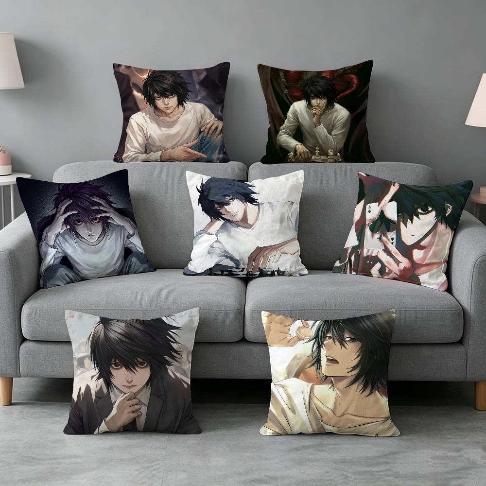 Home Textiles Definition - Cartoon-n Character L Lawliet Pillow cover