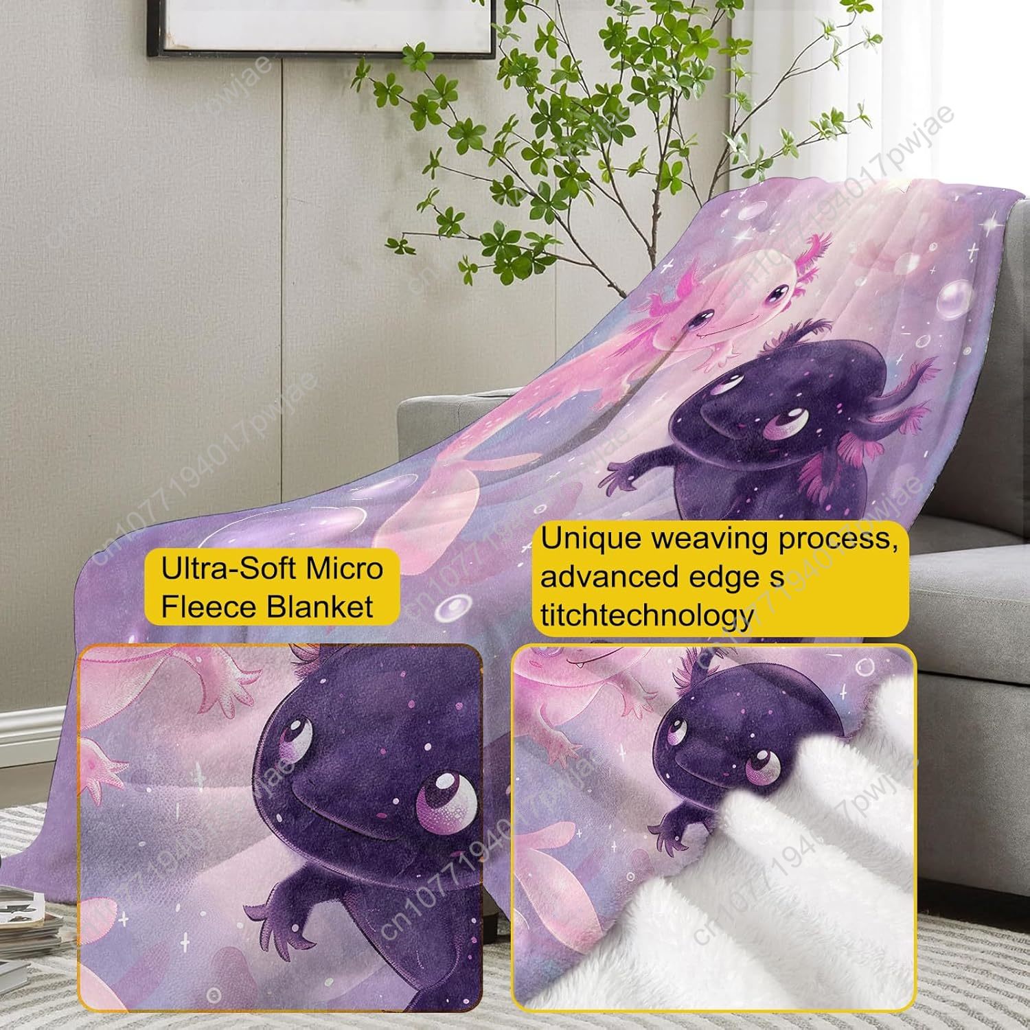 Axolotl Blanket Cute Axolotls  - Home Textiles Usa recension och pris