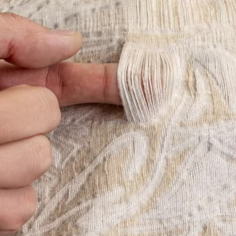 Beige Linen Jacquard Fabric Fl - Home Textiles Designer recension och pris