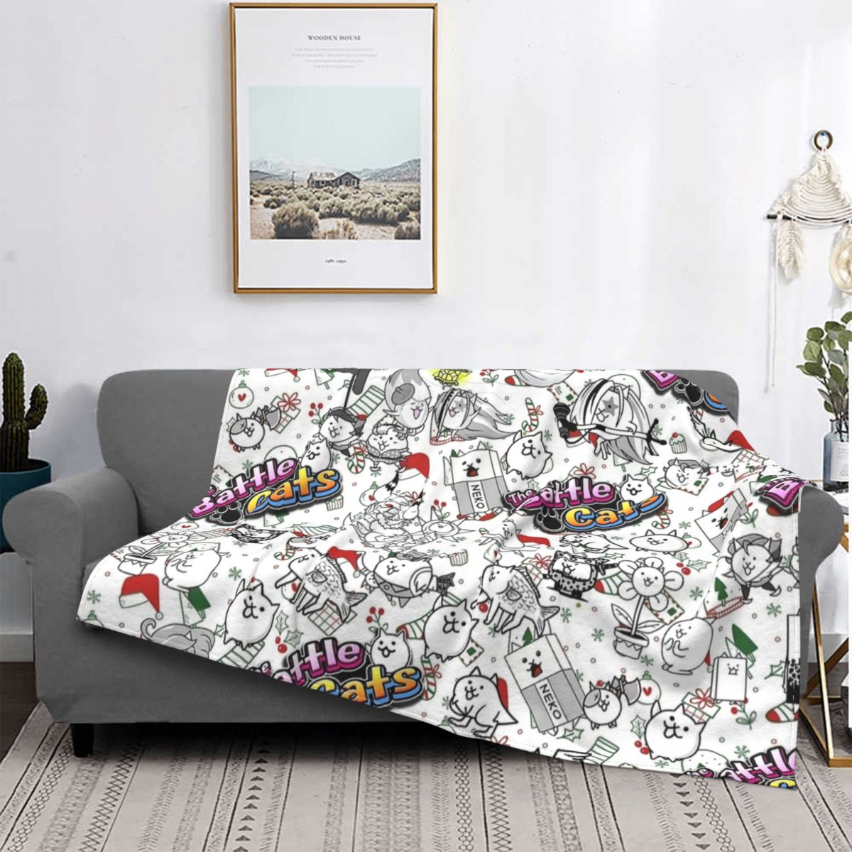 Battle Cats Game Blankets Flee - Home Textiles Super Soft recension och pris