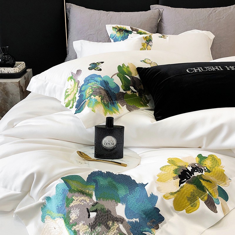 Embroidery White 800TC Egyptia - Home Textiles Super Soft recension och pris