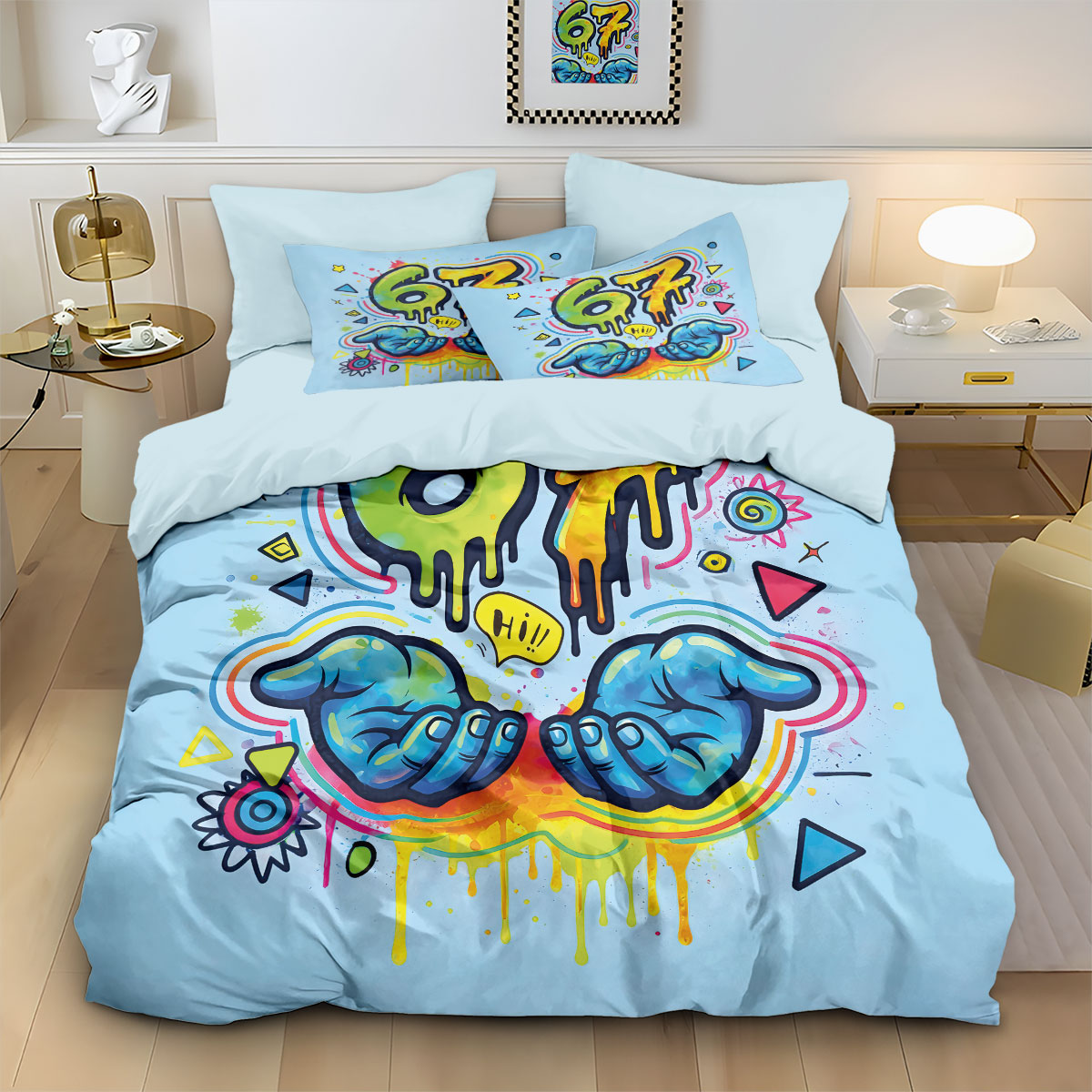 3pcs Graffiti Style Game Contr - Home Textiles Bedding recension och pris