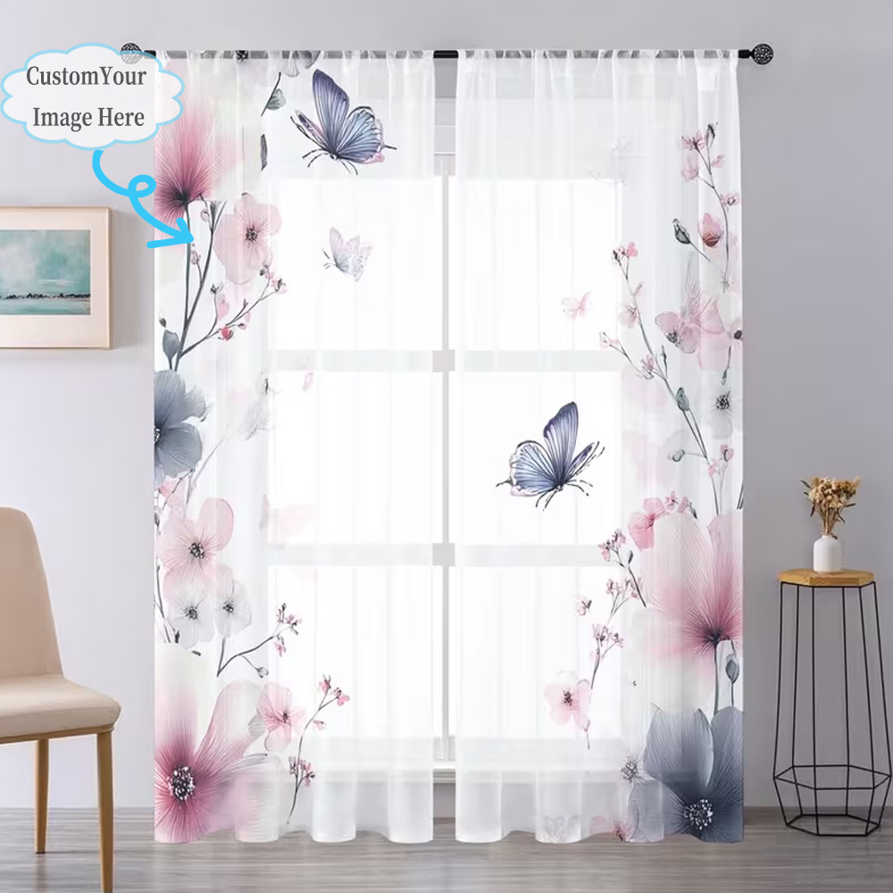 Custom 2D Flat 2pcs Sheer Curt - Home Textiles Usa recension och pris