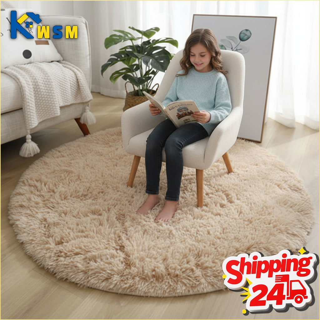 Super Soft Fluffy Round Rug Pl - Home Textiles Super Soft recension och pris