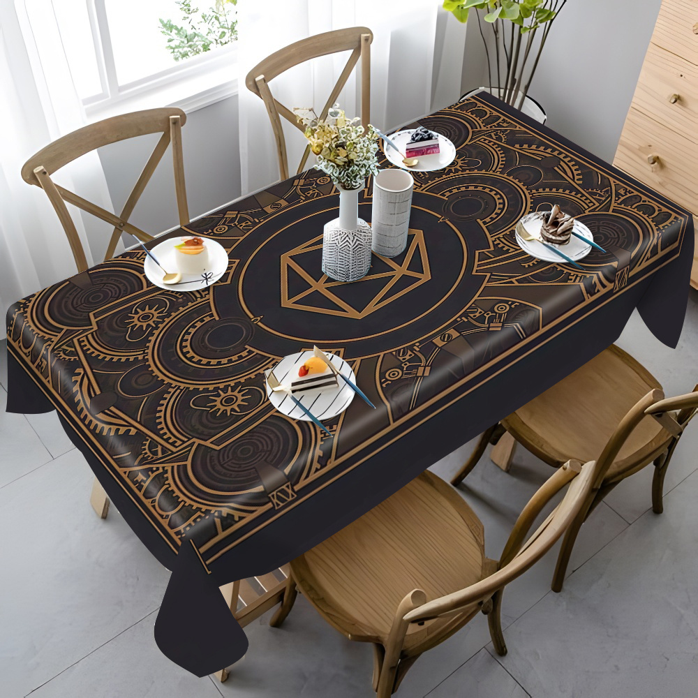 Steampunk Black Golden Gear Pa - Home Textiles Usa recension och pris