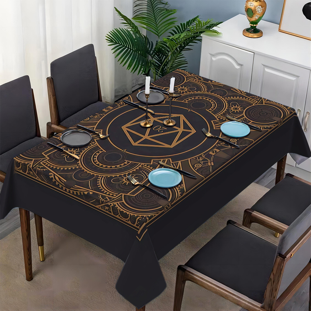 Steampunk Black Golden Gear Pa - Home Textiles Usa recension och pris