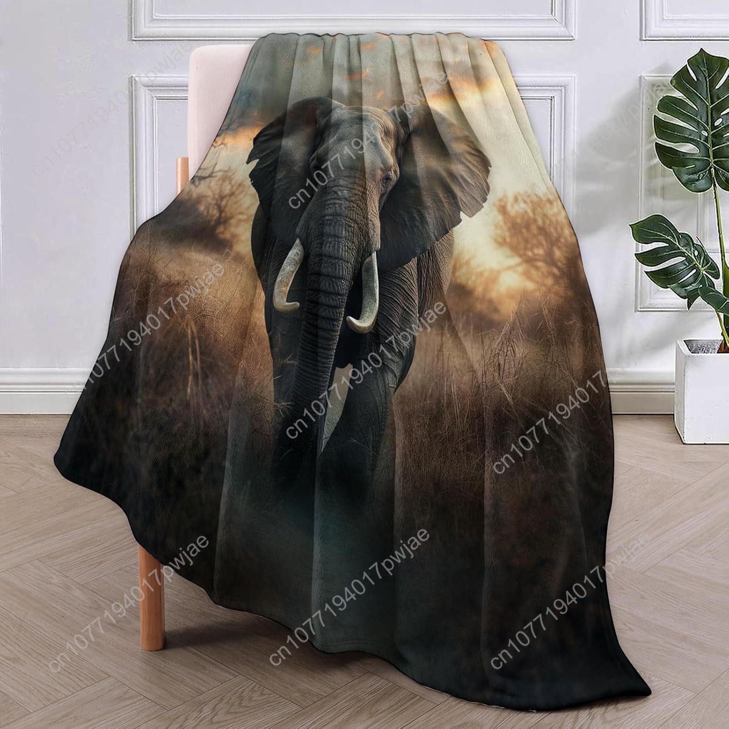 Elephant Fleece Blanket, Reali - Home Textiles Usa recension och pris