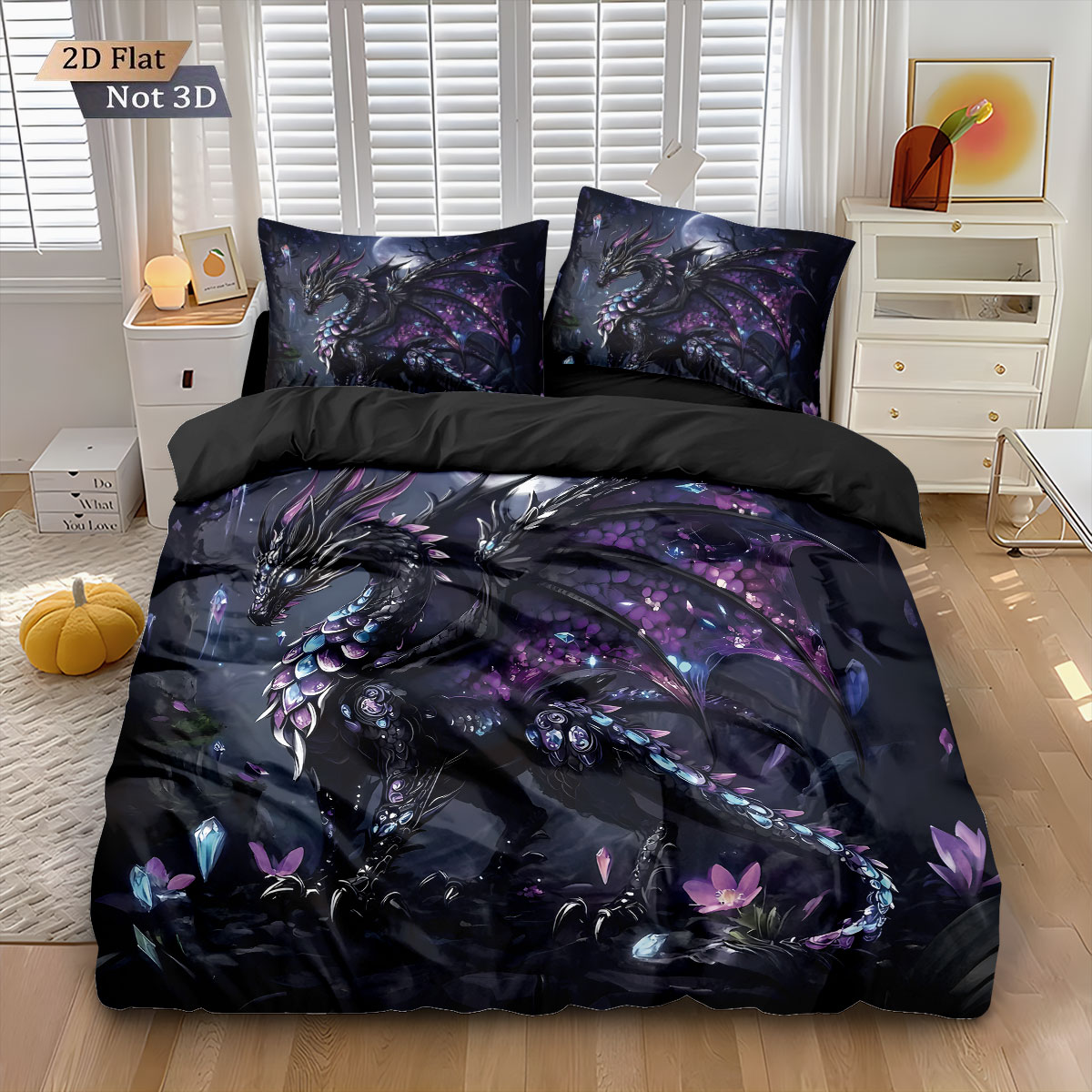 3pcs Sacred Western Dragon Sea - Home Textiles Bedding recension och pris