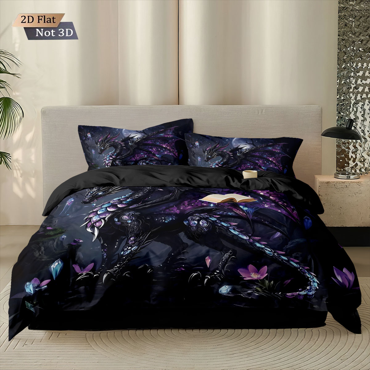 3pcs Sacred Western Dragon Sea - Home Textiles Bedding recension och pris
