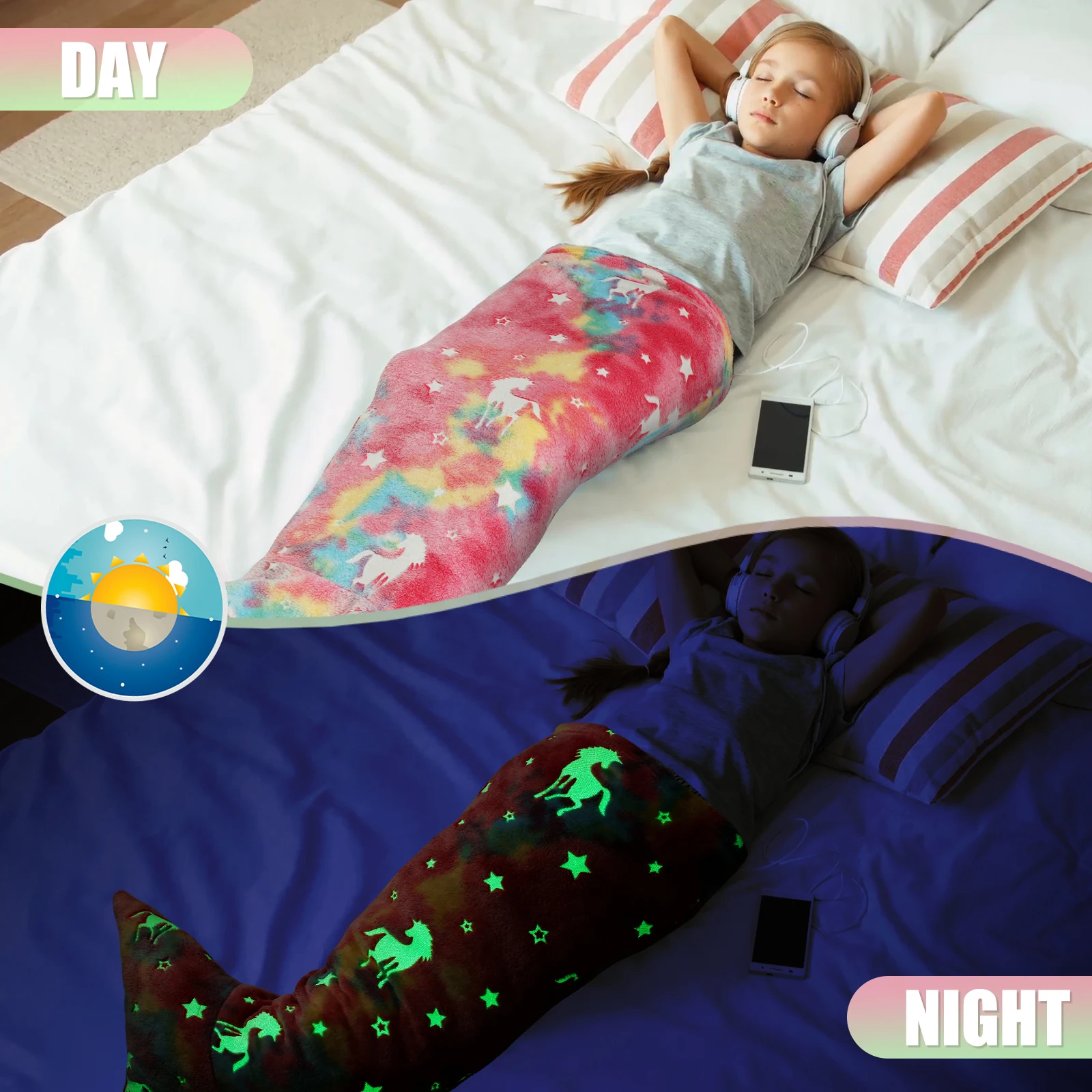 Flannel Mermaid Sleeping Bag S - Home Textiles Super Soft recension och pris
