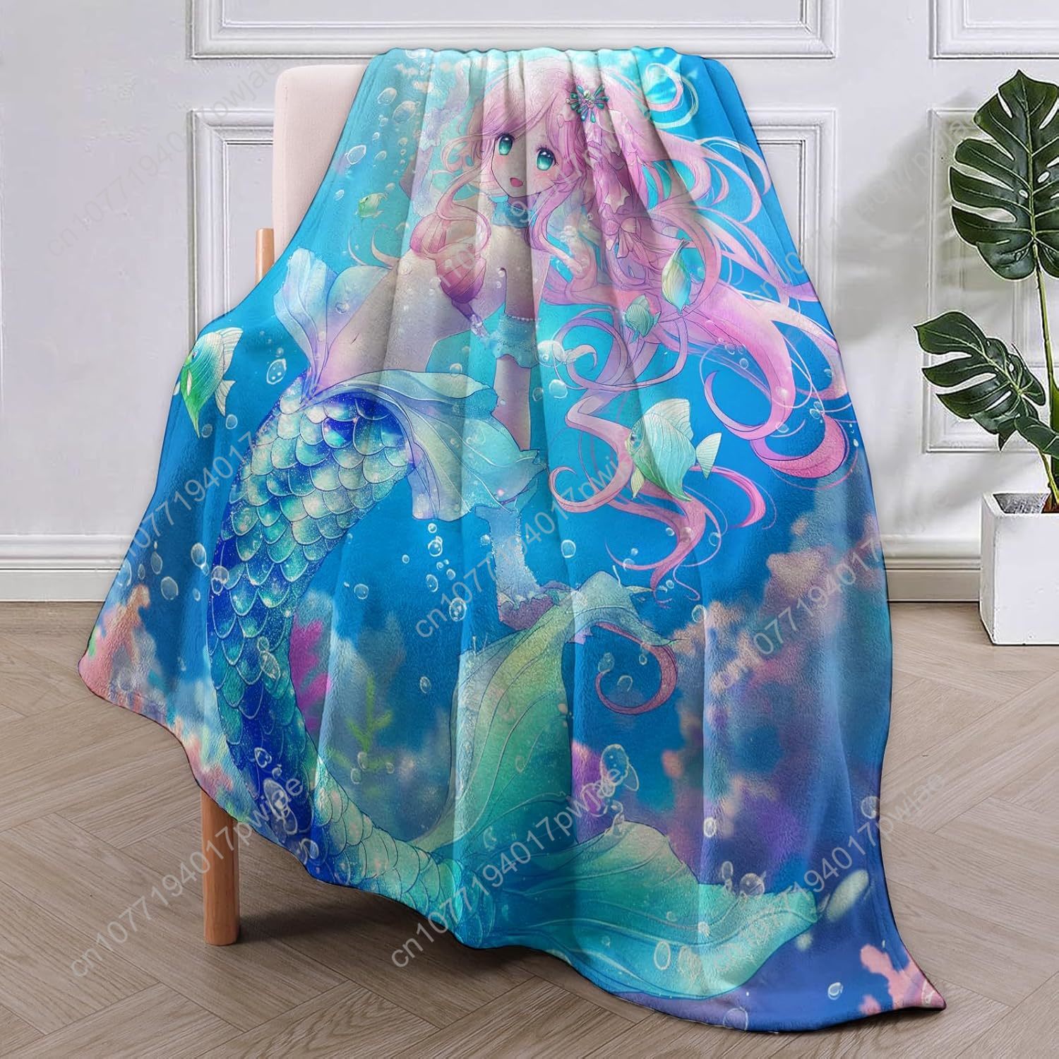 Cute Mermaid Blanket Cartoon F - Home Textiles Usa recension och pris