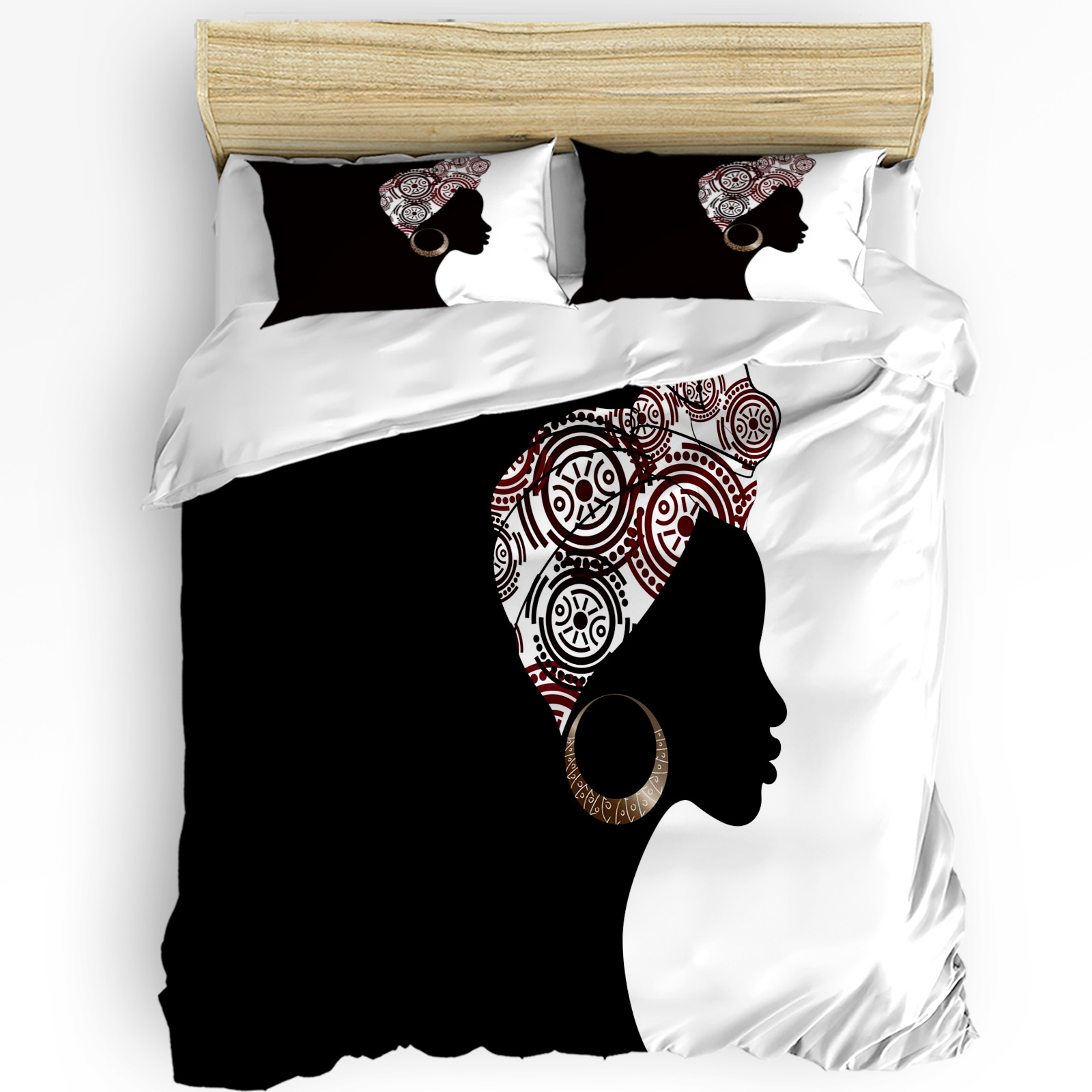 Black Woman Black White Beddin - Home Textiles Bedding recension och pris